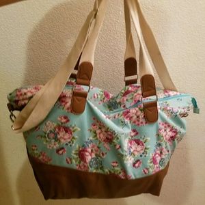 Floral print duffel bag